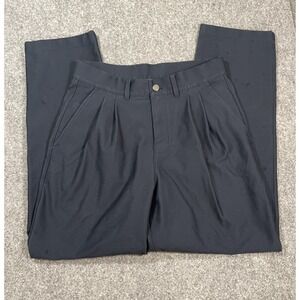 Lululemon Pants Mens 32x30 Blue Pleated Trouser Straight Leg Tailored Slacks